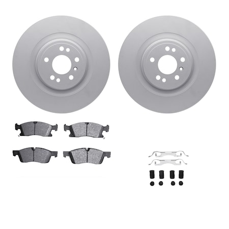 4312-63085, Geospec Rotors With 3000 Series Ceramic Brake Pads Includes Hardware,  Silver